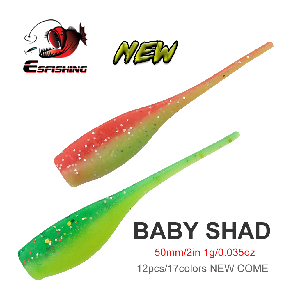 Fishing Lure Soft Plastic - Umpan Lunak ESFISHING Baby Shad 50mm,