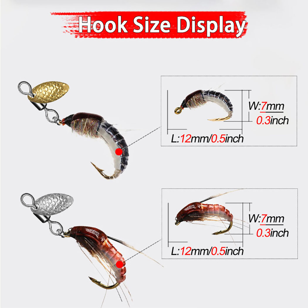 6/12 buah umpan pancing payet  - Fishing Lure Spinner ulasan dan harga