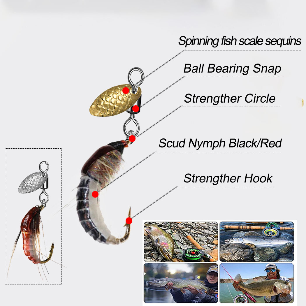 6/12 buah umpan pancing payet  - Fishing Lure Spinner ulasan dan harga