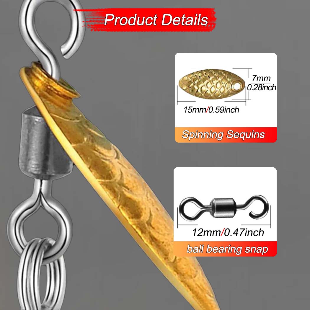 6/12 buah umpan pancing payet  - Fishing Lure Spinner ulasan dan harga