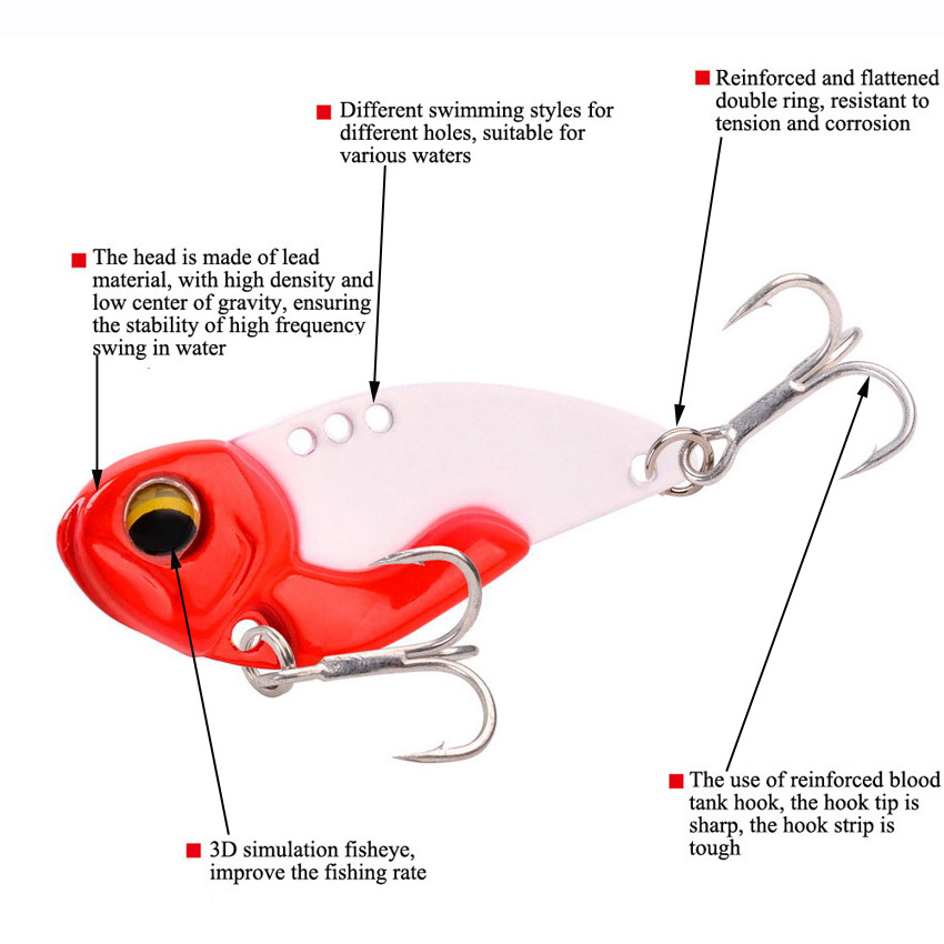 6 Buah Umpan Pancing VIB Logam - Fishing Lure Blade Bait ulasan dan harga