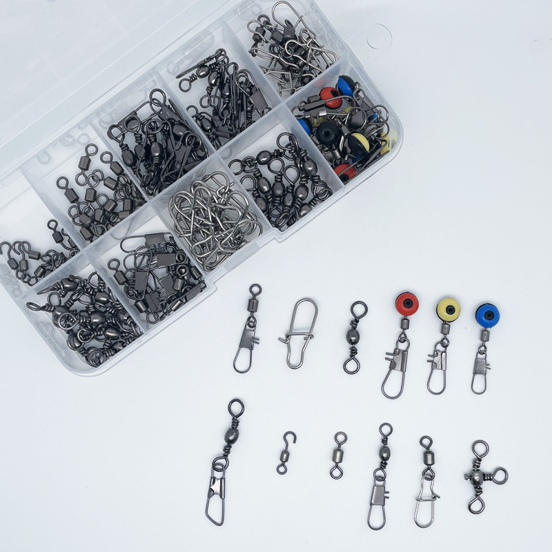 115pcs Kit Konektor Swivel Pan - Fishing Lure Box ulasan dan harga