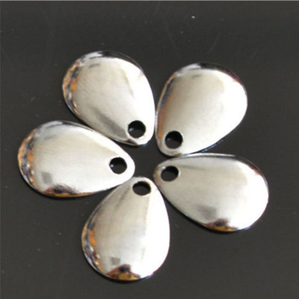 50 buah perak halus nikel paye - Fishing Lure Spinner ulasan dan harga