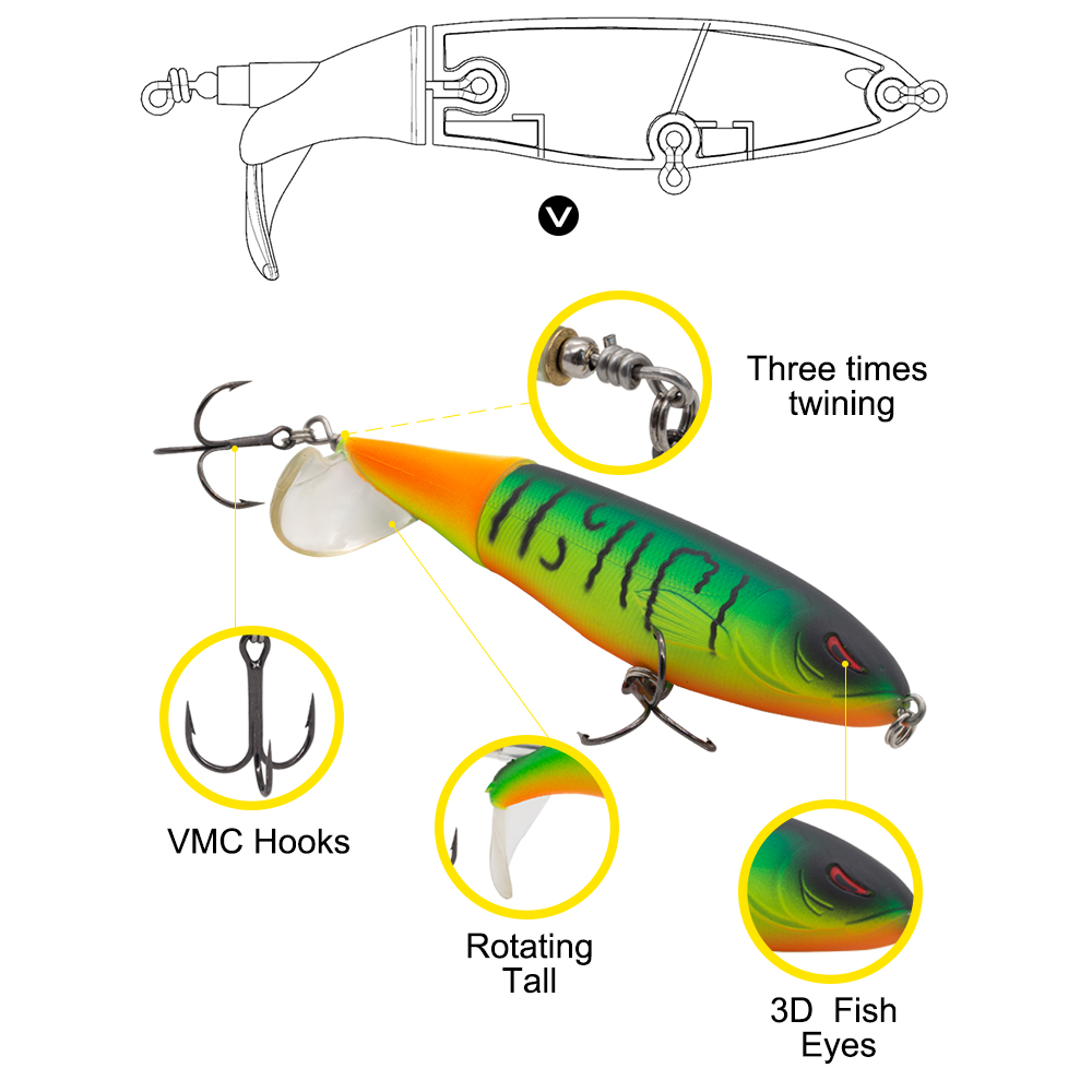 Hunthouse Whopper Plopper Pens - Fishing Lure Popper ulasan dan harga