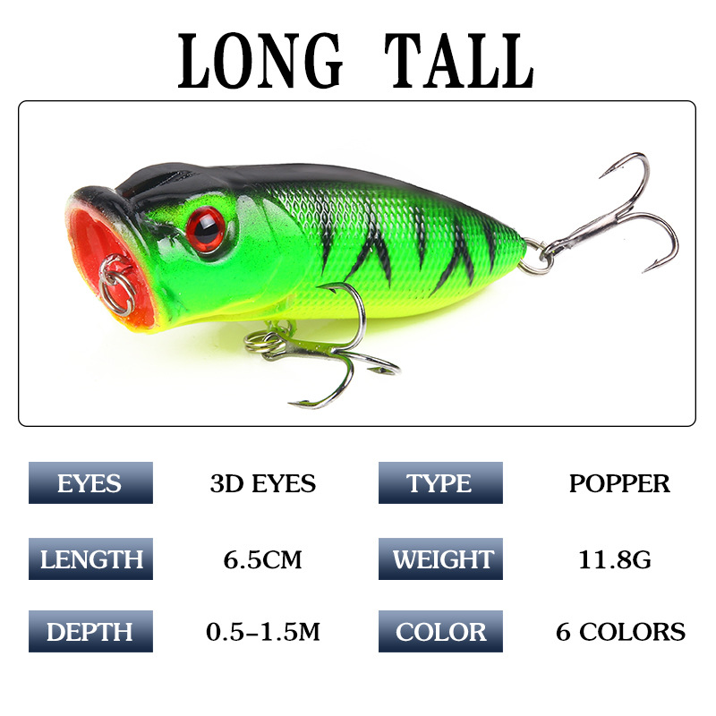 6pcs 6 warna（kemasan opp）/5pcs - Fishing Lure Topwater ulasan dan harga